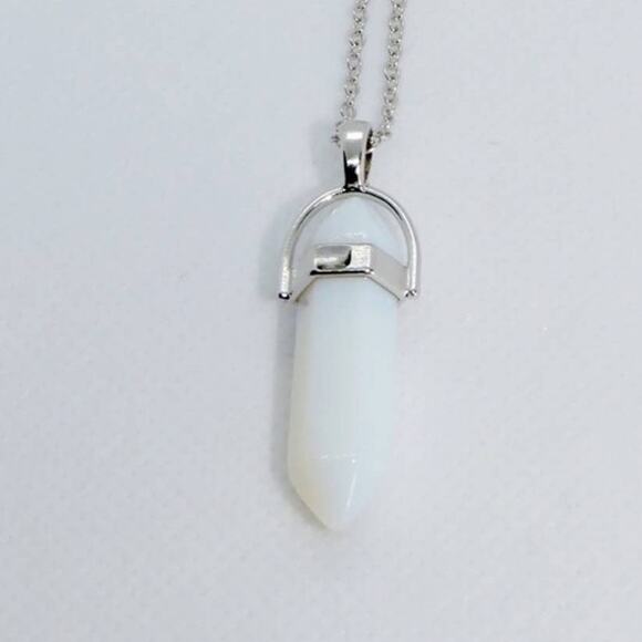 White Quartz Hexagonal Chakra Pendant - Picture 2 of 5